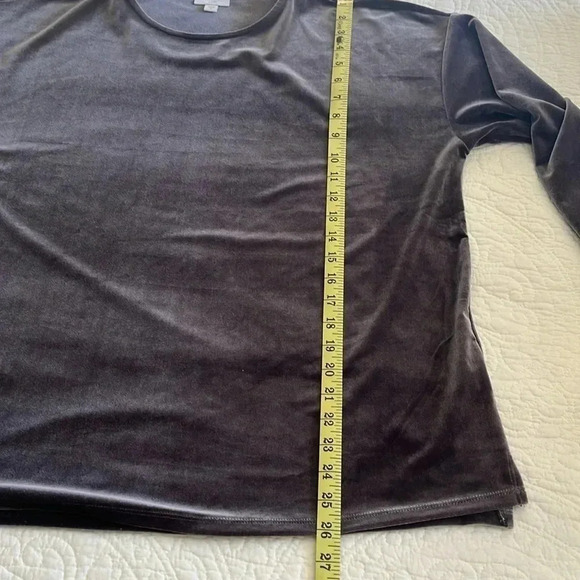 J.Jill Velvety Top Pullover Shirt Women’s Large Brown Silvery Holiday Party - Picture 11 of 16